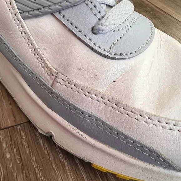 Nike Air Max 90 Leather GS White Blue Whisper - Picture 5 of 9